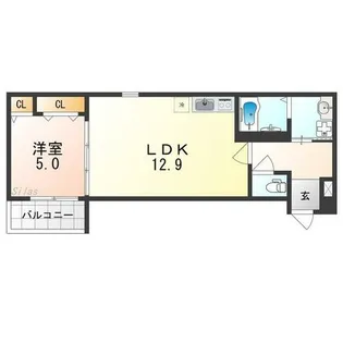 リバーサイド レジデンス【3階】の間取り