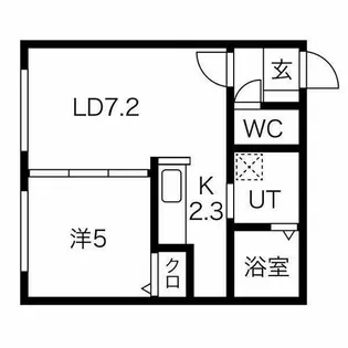 カルムハピネス南郷【1階】の間取り