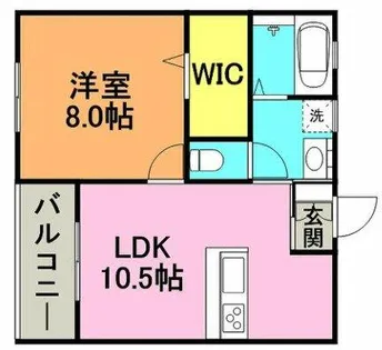 ハウス櫛原【1階】の間取り