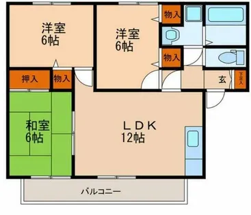 アークアムールⅡB棟【103号室】の間取り