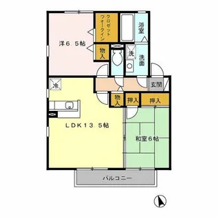 リビングタウン小森野 壱番館 D棟【108号室】の間取り