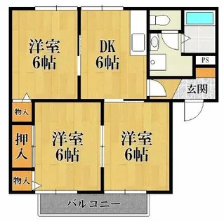 テラスコート花水木C棟【2階】の間取り