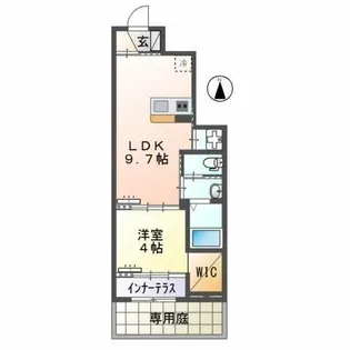 メゾンさくら【1階】の間取り