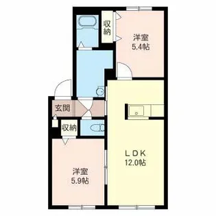 シャーメゾン新中野【00202号室】の間取り