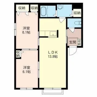 REMAGE E【00101号室】の間取り