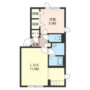 シャーメゾン平和通A【00101号室】の間取り