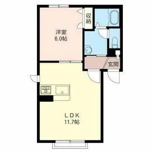 シャーメゾンASAHI【00101号室】の間取り