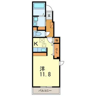 プリムラ【101号室】の間取り