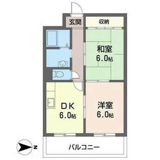 グロウブ東翠園【0202号室】の間取り