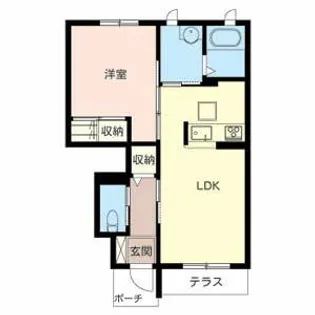 ヴィルコート【0102号室】の間取り