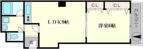 ルプリーズ天王寺【7階】の間取り