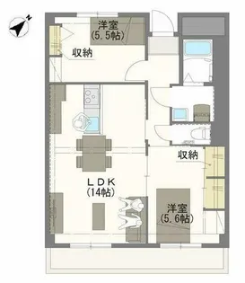 メゾン中塚【0105号室】の間取り