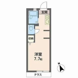 プリムヴェール【1階】の間取り