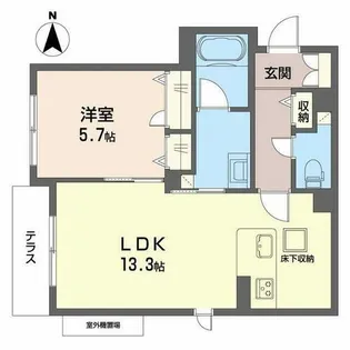 シャーメゾン下鴨【0101号室】の間取り