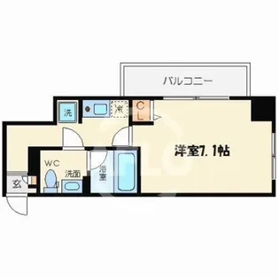 フォレステージュ北堀江【8階】の間取り