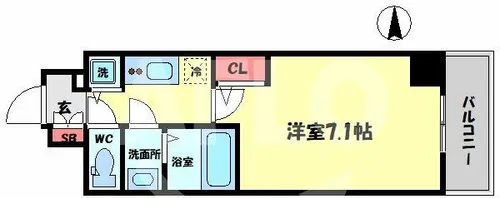 W-STYLE大阪駅前【13階】の間取り