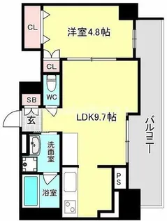 RJRプレシア南堀江【14階】の間取り