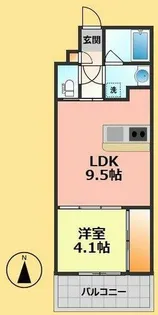 LeGioie豊山Ⅱ【403号室】の間取り