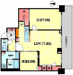 グランドメゾン新梅田タワー THE CLUB RESIDENCE【16階】の間取り