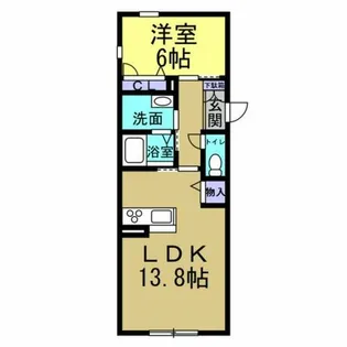 歓喜25【205号室】の間取り