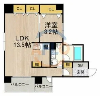 ラクメンビル【5階】の間取り