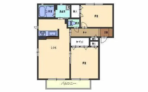 グリーン伸舘【A101号室】の間取り