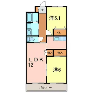 ファミーユ中山【1階】の間取り