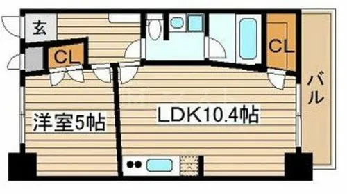 URBAN FLATS中之島【3階】の間取り