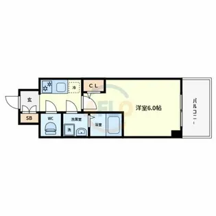 エスリードレジデンス大阪天王寺【6階】の間取り