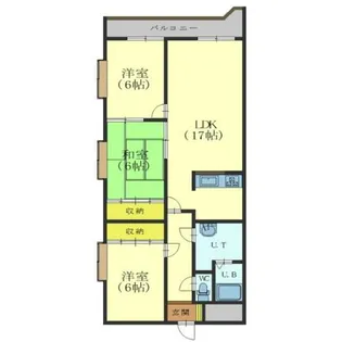 ミリオンパレス駒場【201号室】の間取り