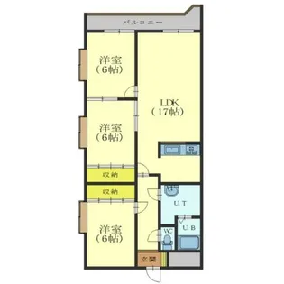ミリオンパレス駒場【401号室】の間取り