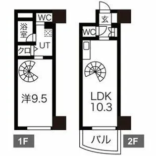 フローラル今池【205号室】の間取り