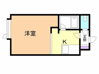 学)ハミングバードイン【105号室】の間取り