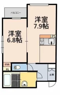 Glicina南巽vient【3階】の間取り