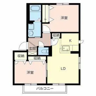 ジュネスコートA棟【0201号室】の間取り