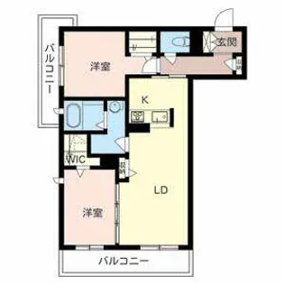 Prune・淡路本町【0206号室】の間取り