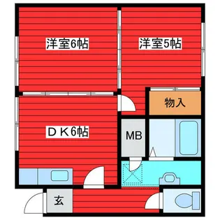 井内ハイデンス【206号室】の間取り