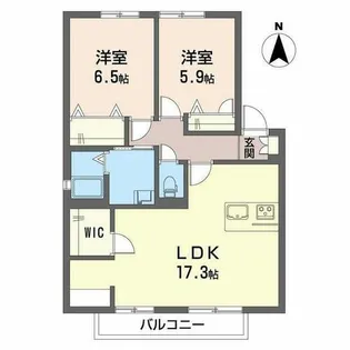グローリータウン【C102号室】の間取り