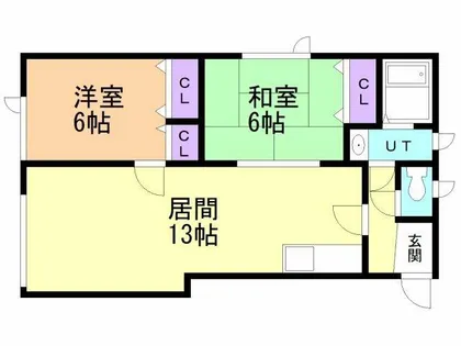 コーポK1【202号室】の間取り