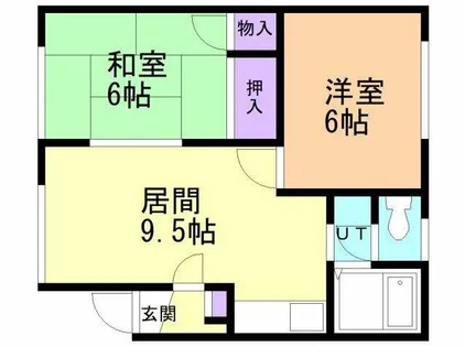 ハイツ・リバーウェーブ【A号室】の間取り