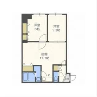 ル・ノール平岸【401号室】の間取り