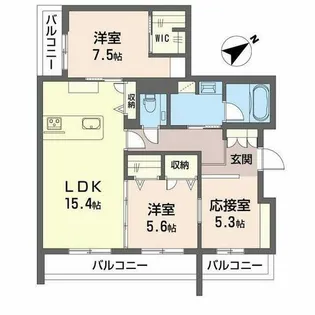 シャーメゾン草津プレミア【0201号室】の間取り