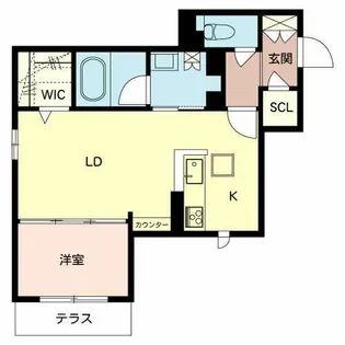 シャーメゾン柏里【0101号室】の間取り