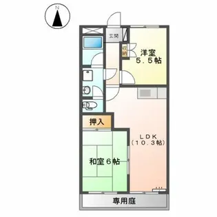 リバーサイドN・K【1階】の間取り