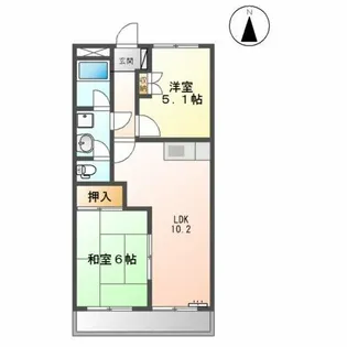 リバーサイドN・K【2階】の間取り