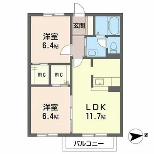 メゾン アブニール【0202号室】の間取り