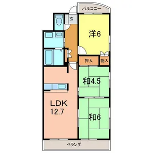 マンションリバーストーン【306号室】の間取り