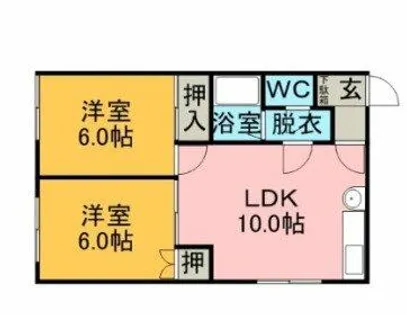 パールシティ【102号室】の間取り
