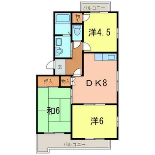 ピアコート桜林【3階】の間取り