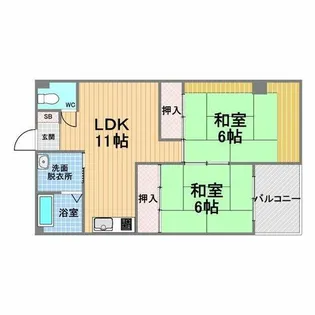 加島第2マンション【4階】の間取り